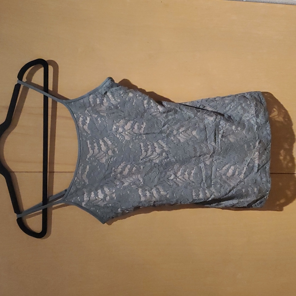EXPRESS Best Loved Bra Cami Lace Grey sz M
